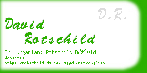 david rotschild business card